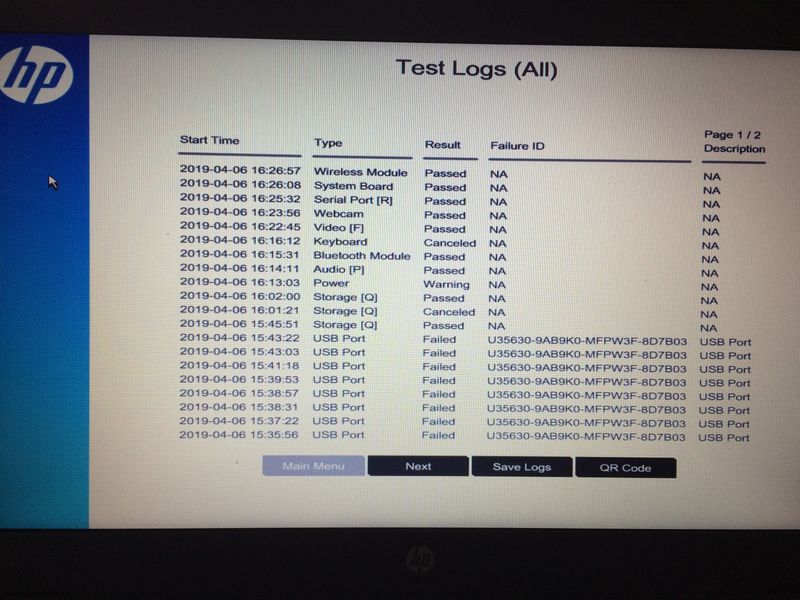 Test logs