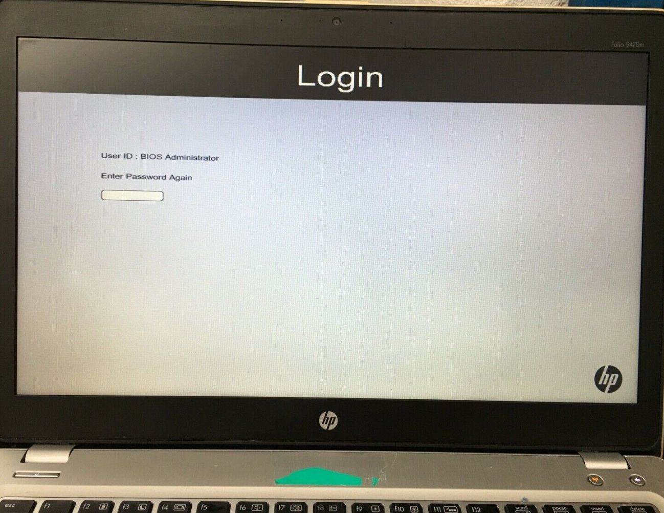 Reset Administrator BIOS password on HP EliteBook Folio 9470... HP