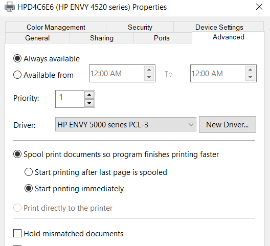 HP Envy 4520 printing blank pages - HP Support Community - 6795214