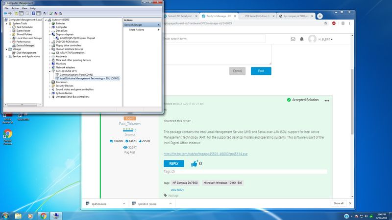 Solved: PCI Serial port driver - HP Support Community - 6167549