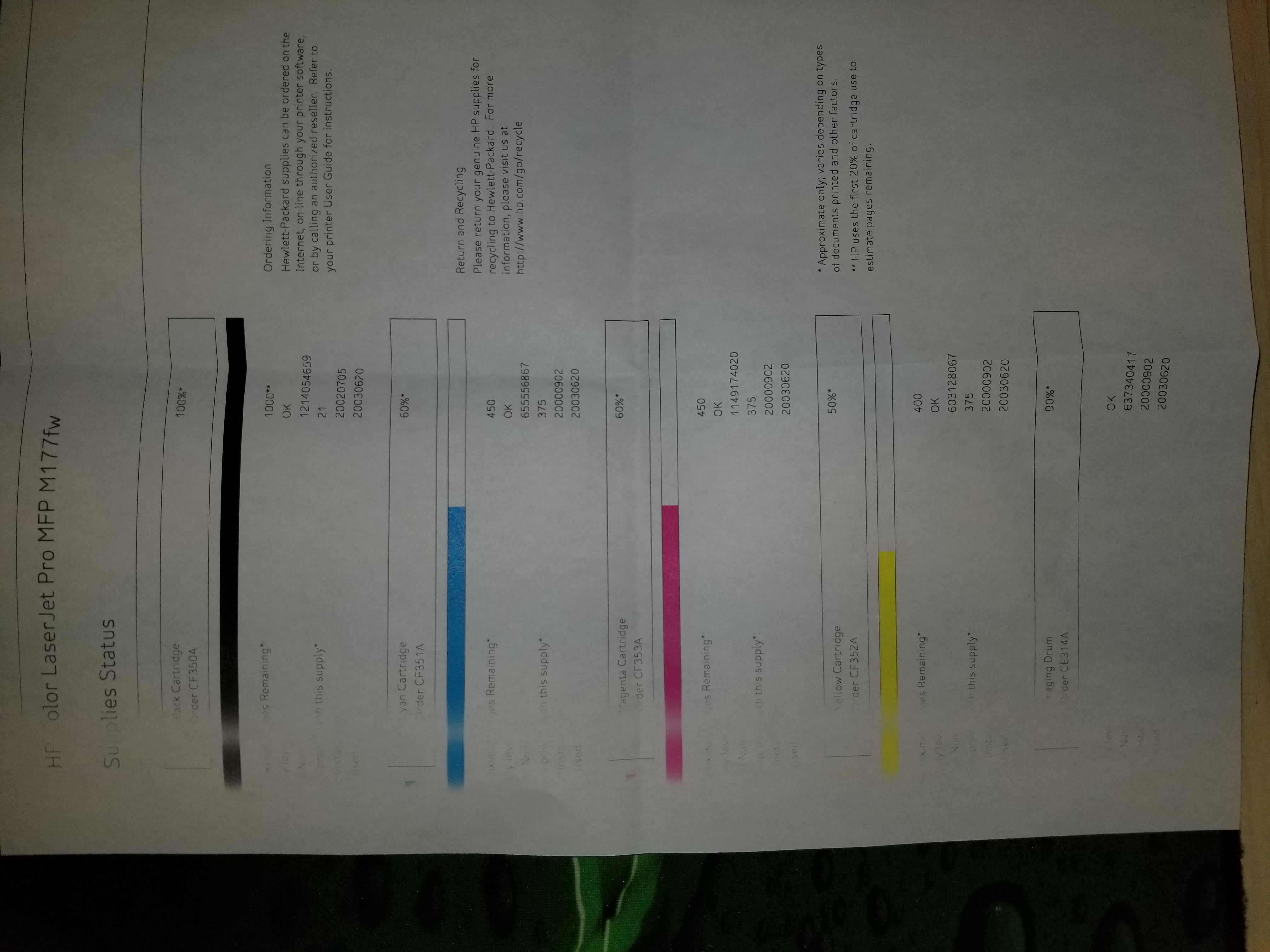 Faded vertical white lines on the left side of paper when pr... - HP  Support Community - 7152710