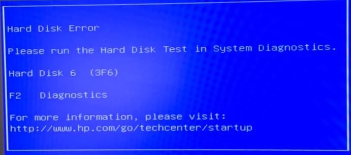 Initial Prompt - Hard Disk Test