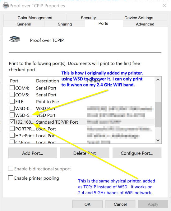 5ghz wifi printer