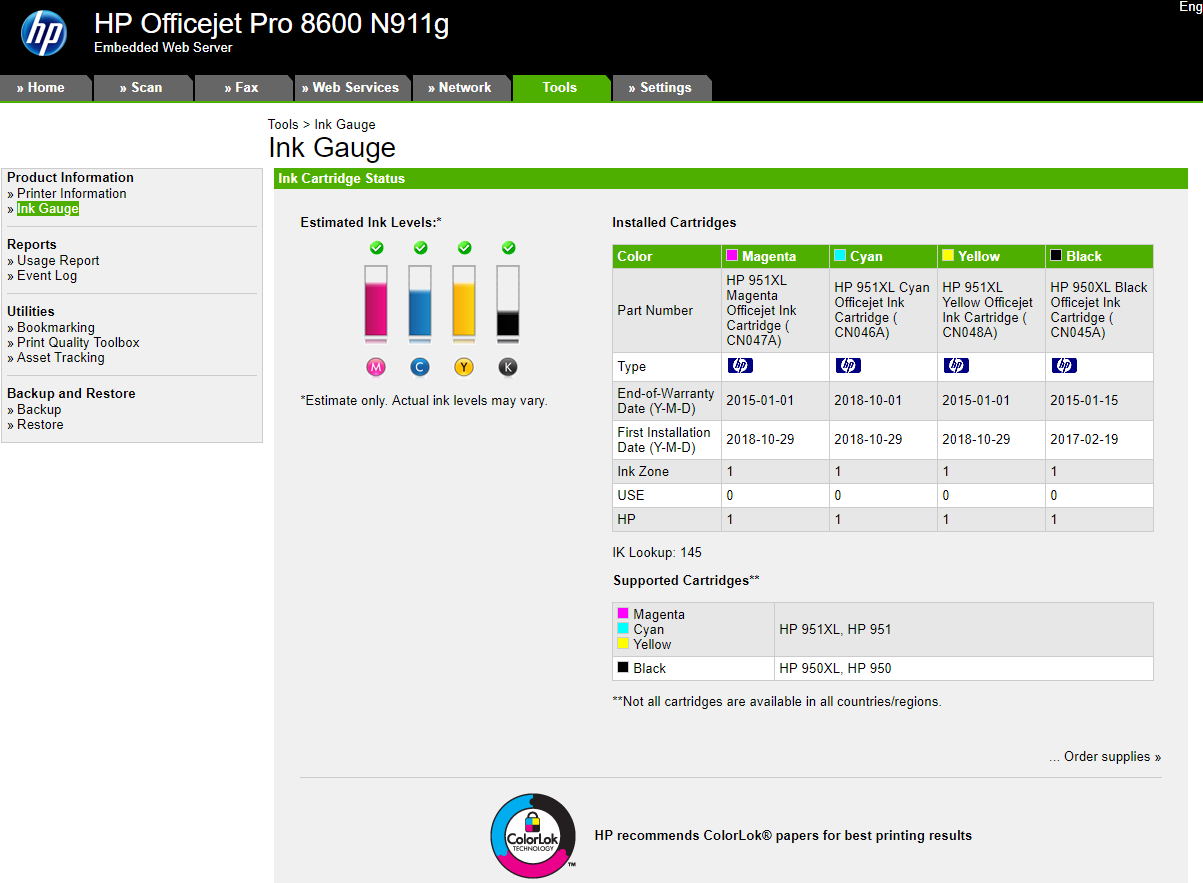 Solved Low Ink Message HP Support Community 7158213