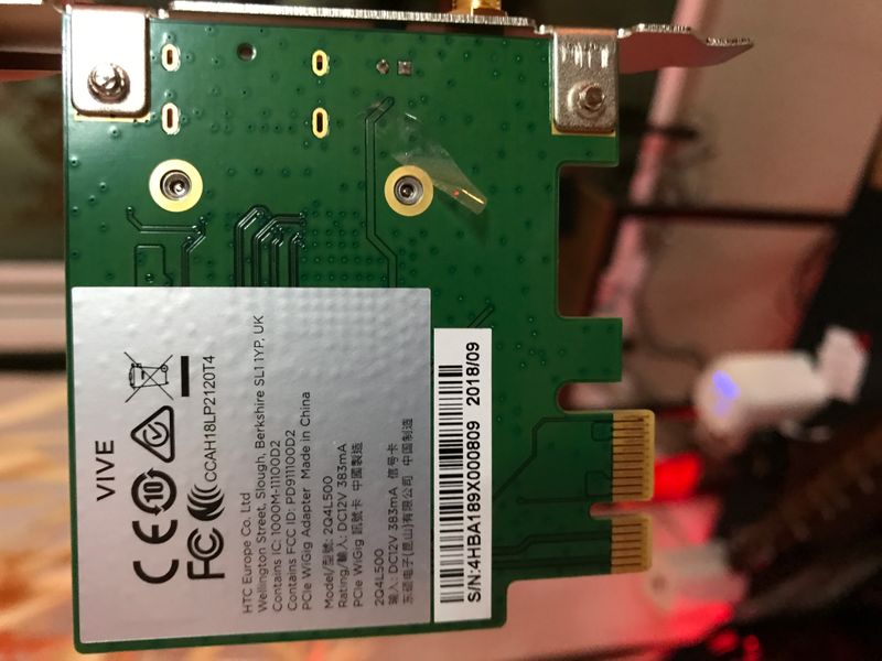 Solved: VIve Wireless Adapter PCIe WiGig card- can't see the slots f... -  HP Support Community - 7159702