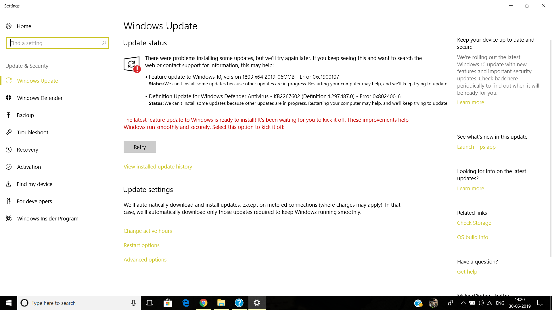 I have an issue with my laptop software update. Some window... - HP ...