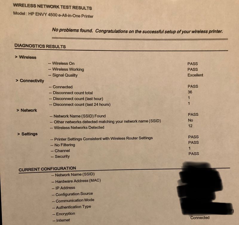 Wireless Network Test Results