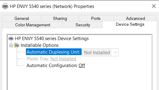 Another HP Envy 5540 Series Duplex Printing Problem - HP Support ...