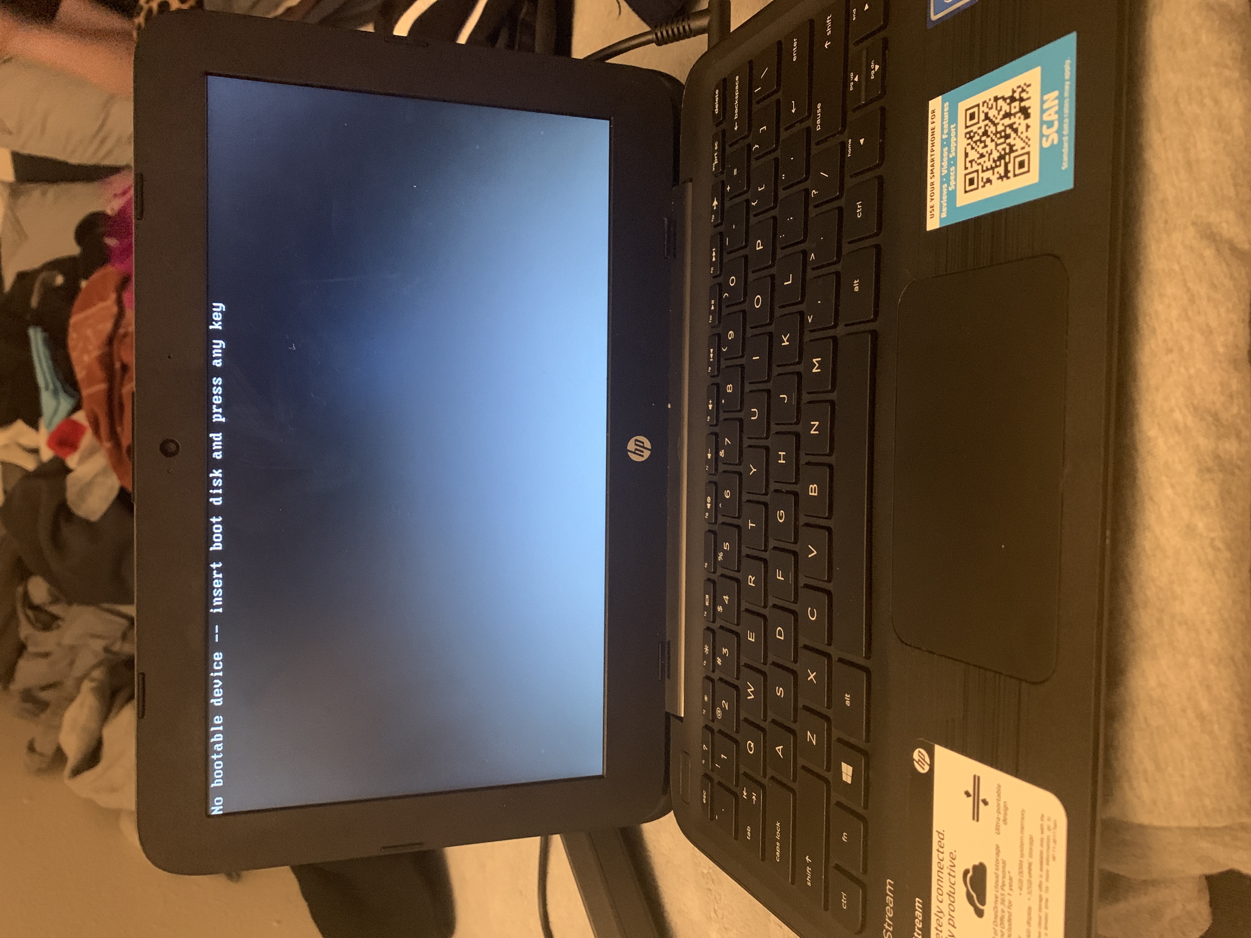No bootable device insert boot disk and press any key - HP Support  Community - 7171089