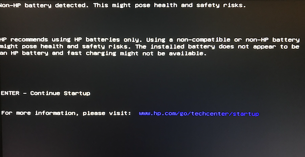 HP Omen: Non-HP Battery Detected problem. - HP Support Community - 7184344