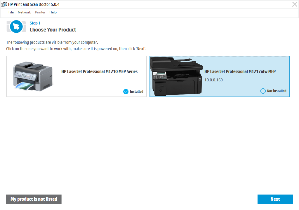 Solved: Laserjet M1217 installation fails on latest W10 version - HP  Support Community - 7187450