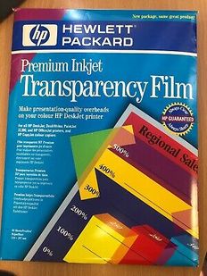 HP inkjet transparency film - HP Support Community - 7200723