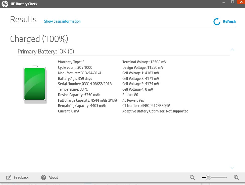 hp laptop battery not fully charging to 100 windows 10