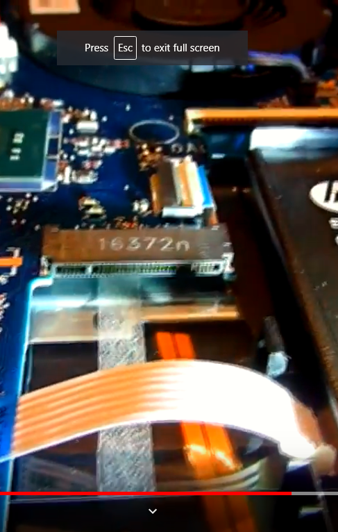 The actual image is taken from youtube (disassemble of HP Pavilion 15 bc018ca)