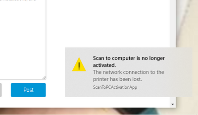 Solved: Re: Scan to computer is no longer active - HP Support Community -  7211830