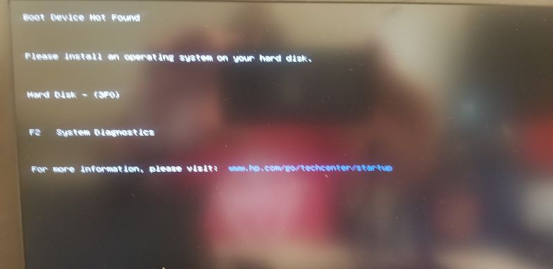 Solved: HP Omen Boot Device Not Found - HP Support Community - 7223987