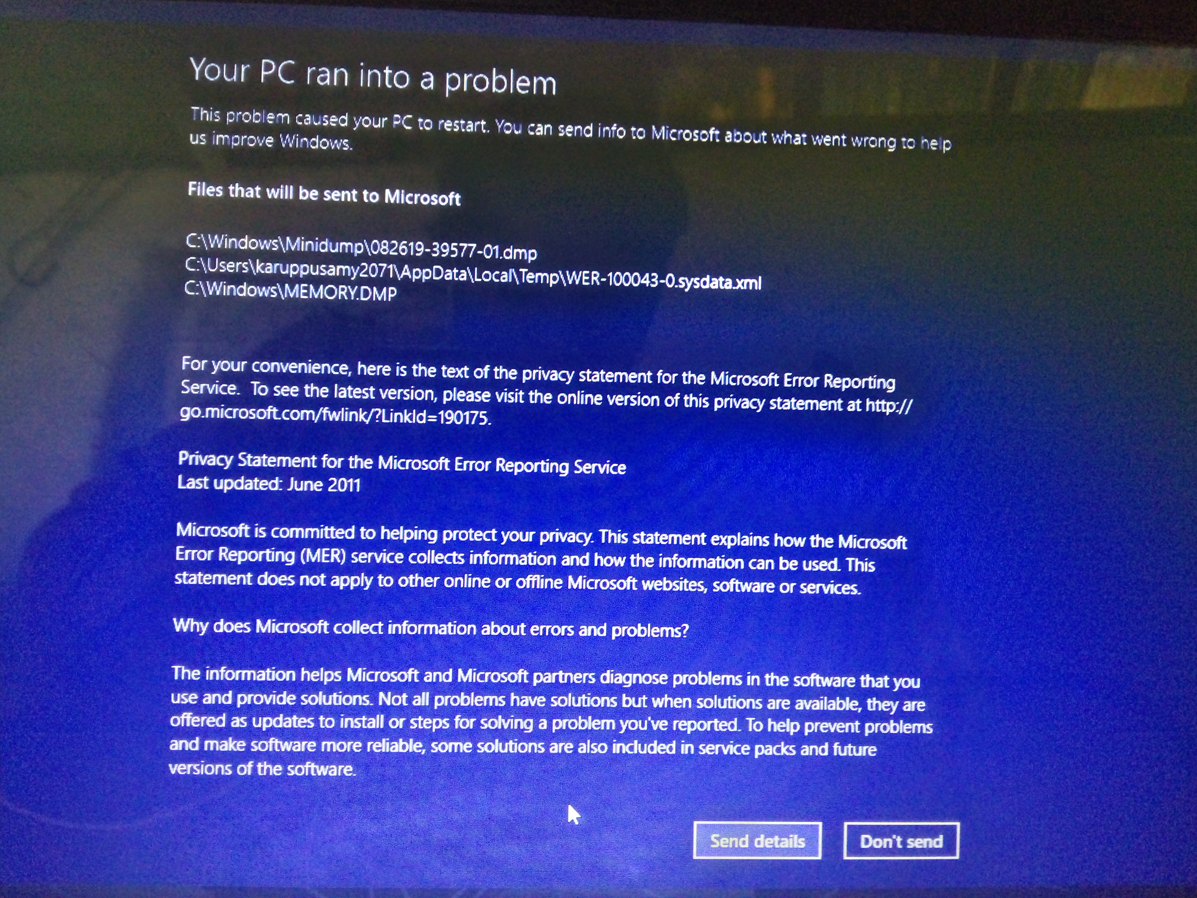 My laptop bluescreen error "whea uncorrectable error" proble... - HP  Support Community - 7228830