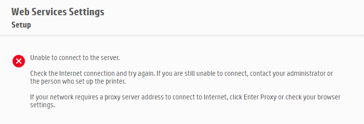Solved: Doesn't connect to Web Services to update Instant Ink Status ...