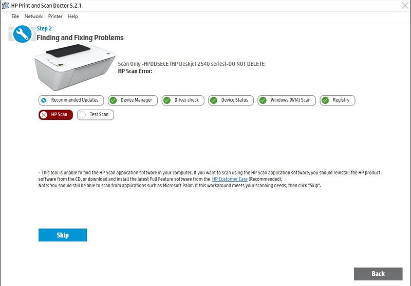 hp 2545 scanner software