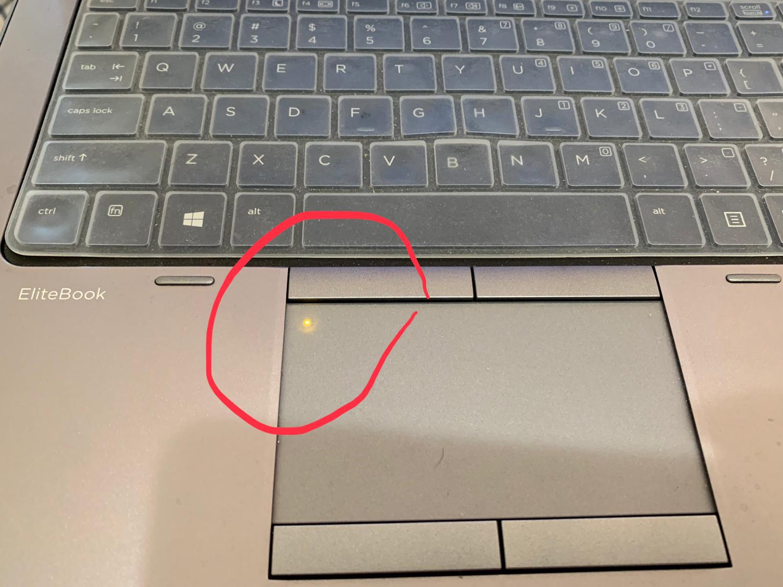 why are there a yellow light was on the writing pad - HP Support Community  - 7248220