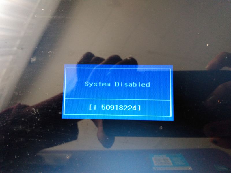 System disabled hp что делать