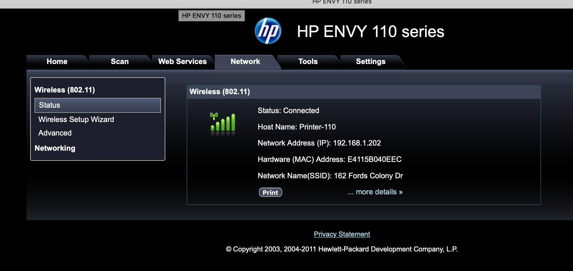 Stejl Traktor cigar HP Envy 110: I tried to change network device name my print ... - HP  Support Community - 7104518