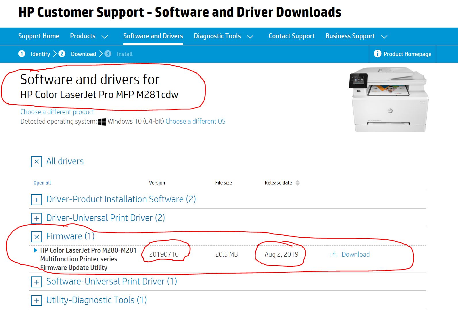 HP Printer Server Page