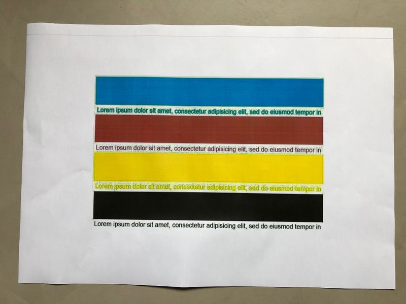 color test print
