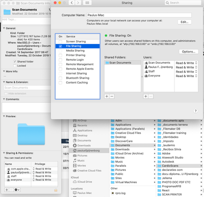 scan to network folder hp mac