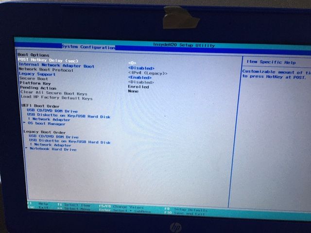 Unable to Change Boot Order - HP Support Community - 7282217