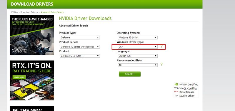 Nvidia Drivers For Geforce Gtx 1050ti Standard Or Dch Hp Support Community 7284670