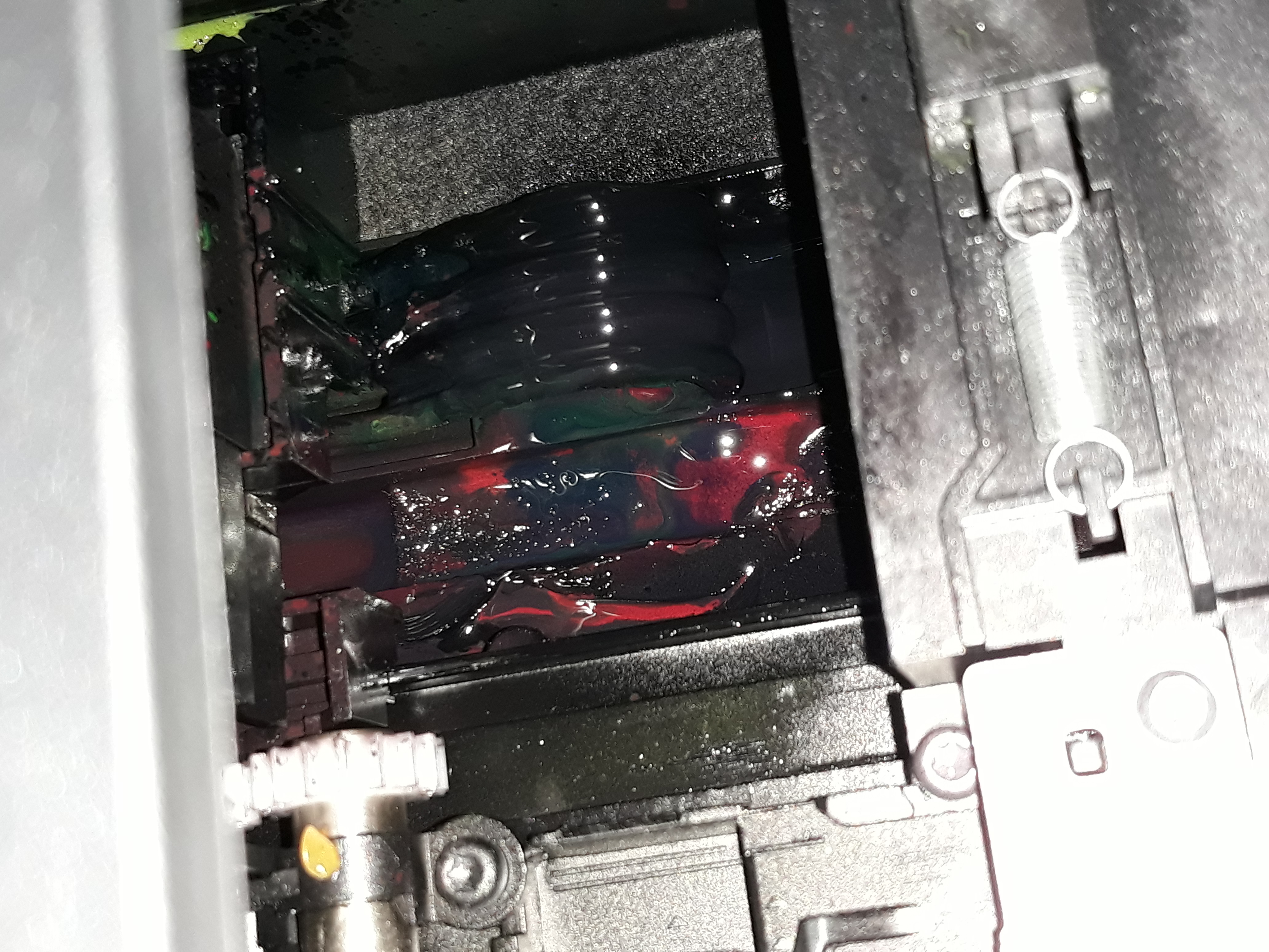 Ink leaked on inside of printer HP Support Community 7288894