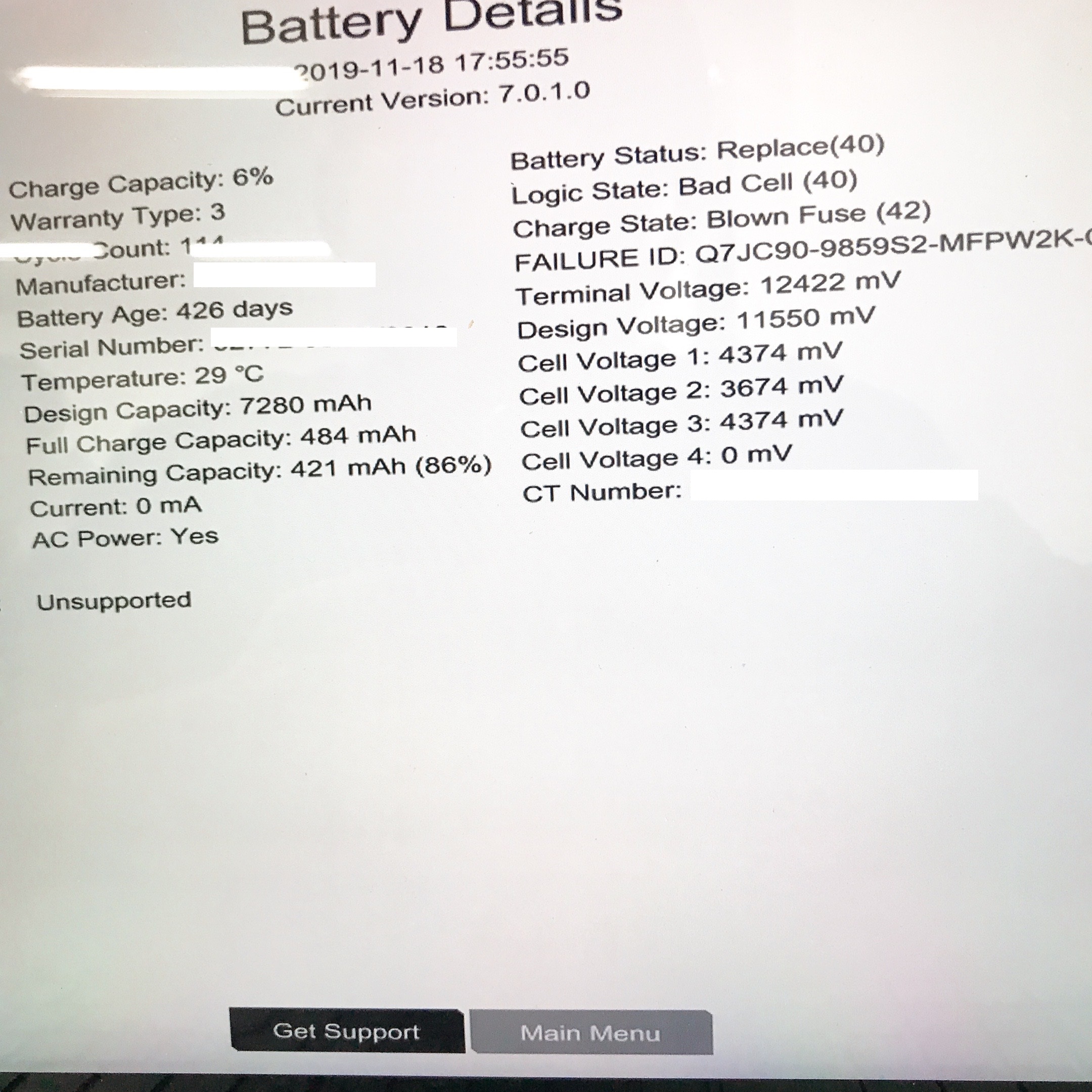 Battery 601 warning and fuse blown? - HP Support Community - 7309858