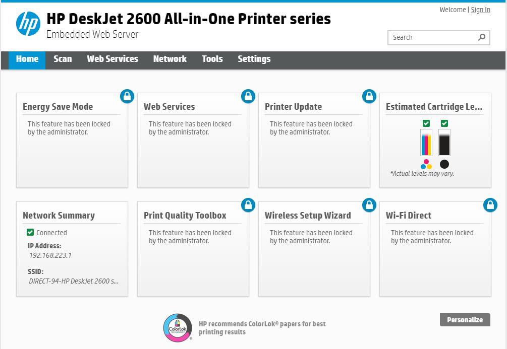 Factory reset Deskjet 2630 HP Support Community 7314818