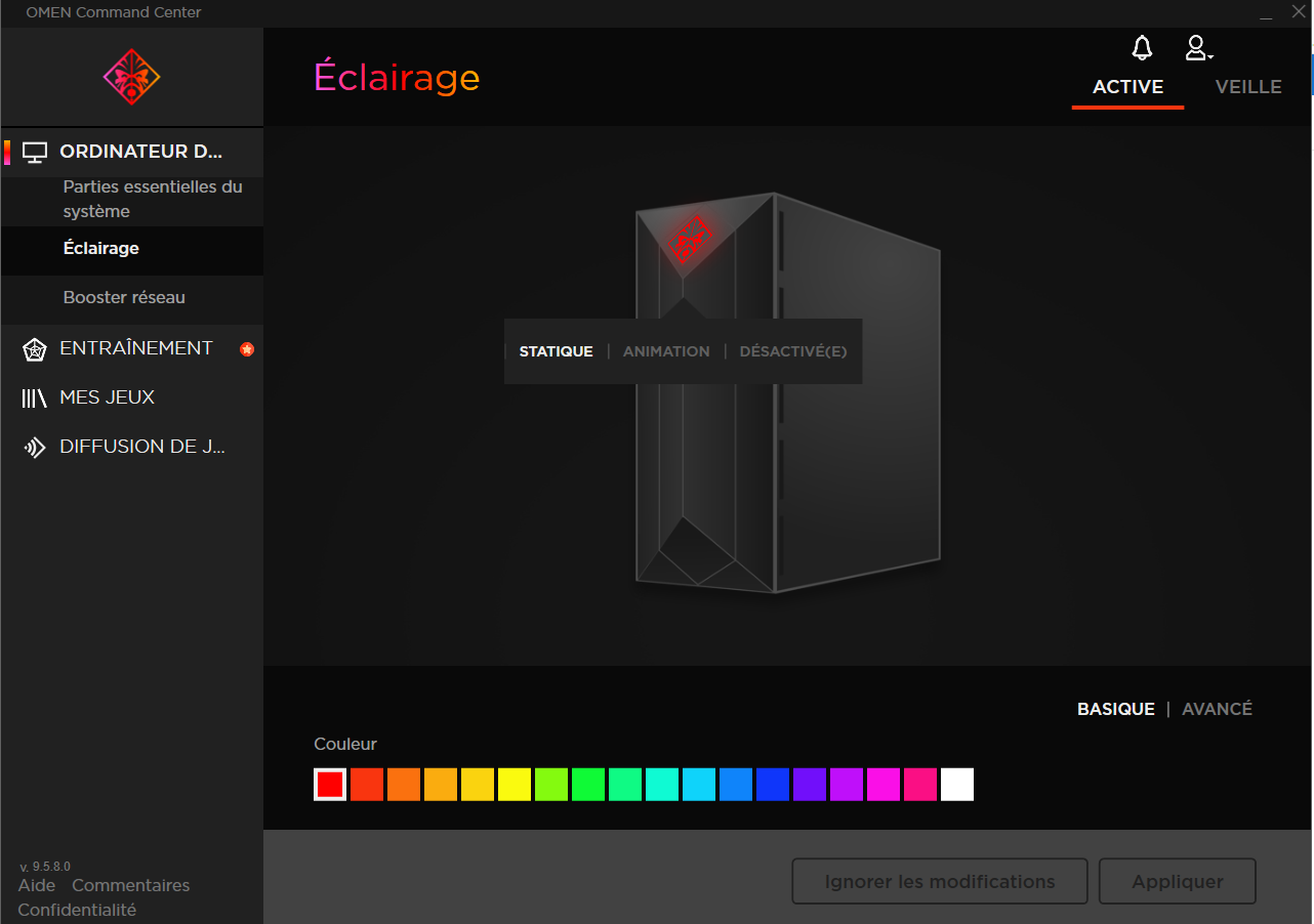 Can't change the color of the inside of the omen obelisk - HP Support ...