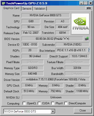 Featured image of post Nvidia Geforce 8800 Gt Specs The geforce 8800 gt is a very low performing piece of gaming hardware and can probably only run indie system requirements
