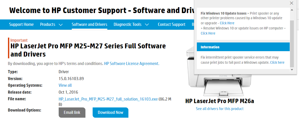 HP LaserJet Pro MFP M26a Installation issues - HP Support Community -  7348614