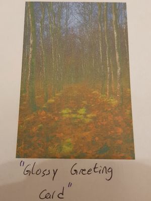 "Glossy Greeting Paper"