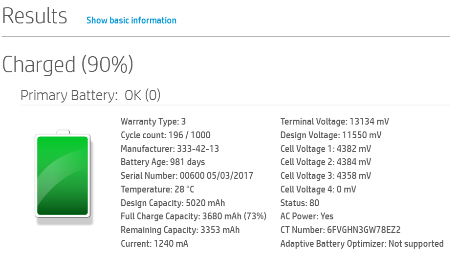 Solved: Battery shows inconsistent percentage with and without charg... - HP  Support Community - 7365084