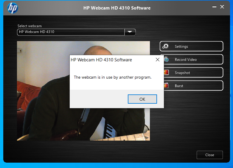 webcamera 4310 hyjacked by another program - HP Support Community - 7381158