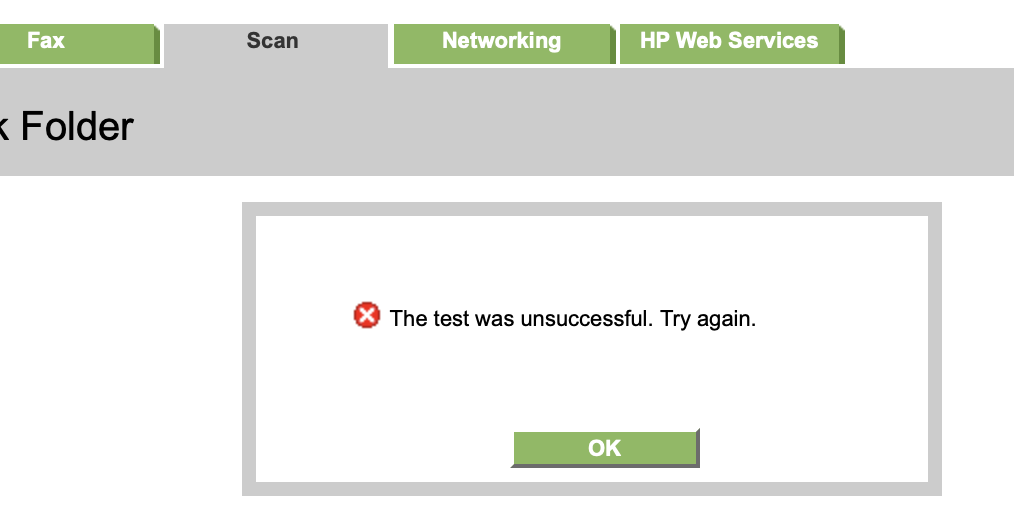Setting up the Scan to Network folder feature - Over one yea... - HP ...