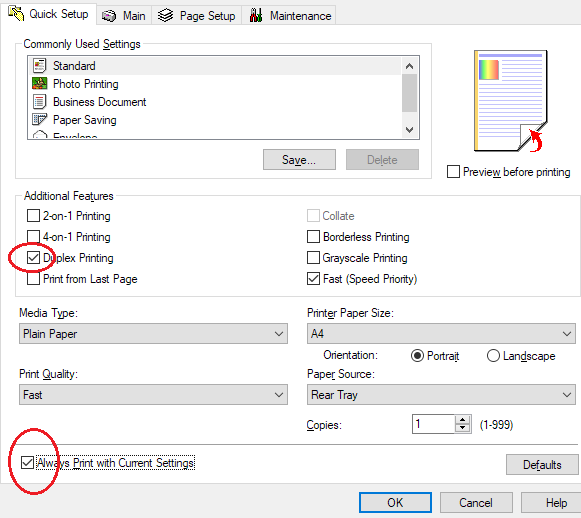 Solved how can i change the printer properties default status hp 