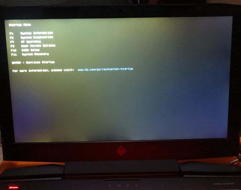 Yellow screen in black background