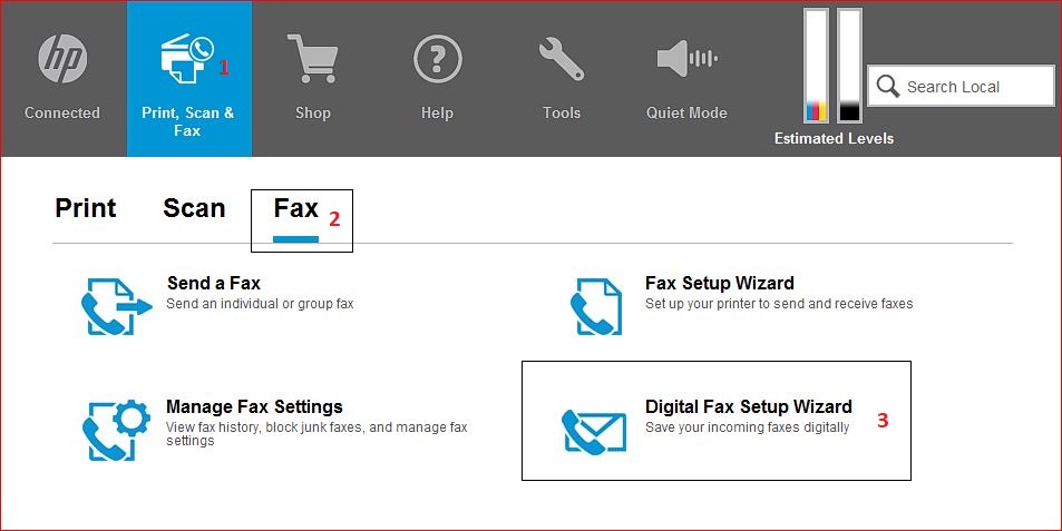 Solved: Digital fax wizard not available in OfficeJet 4650 HP Printe... -  HP Support Community - 7459535