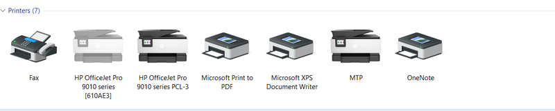 Printers shown in Control Panel.png