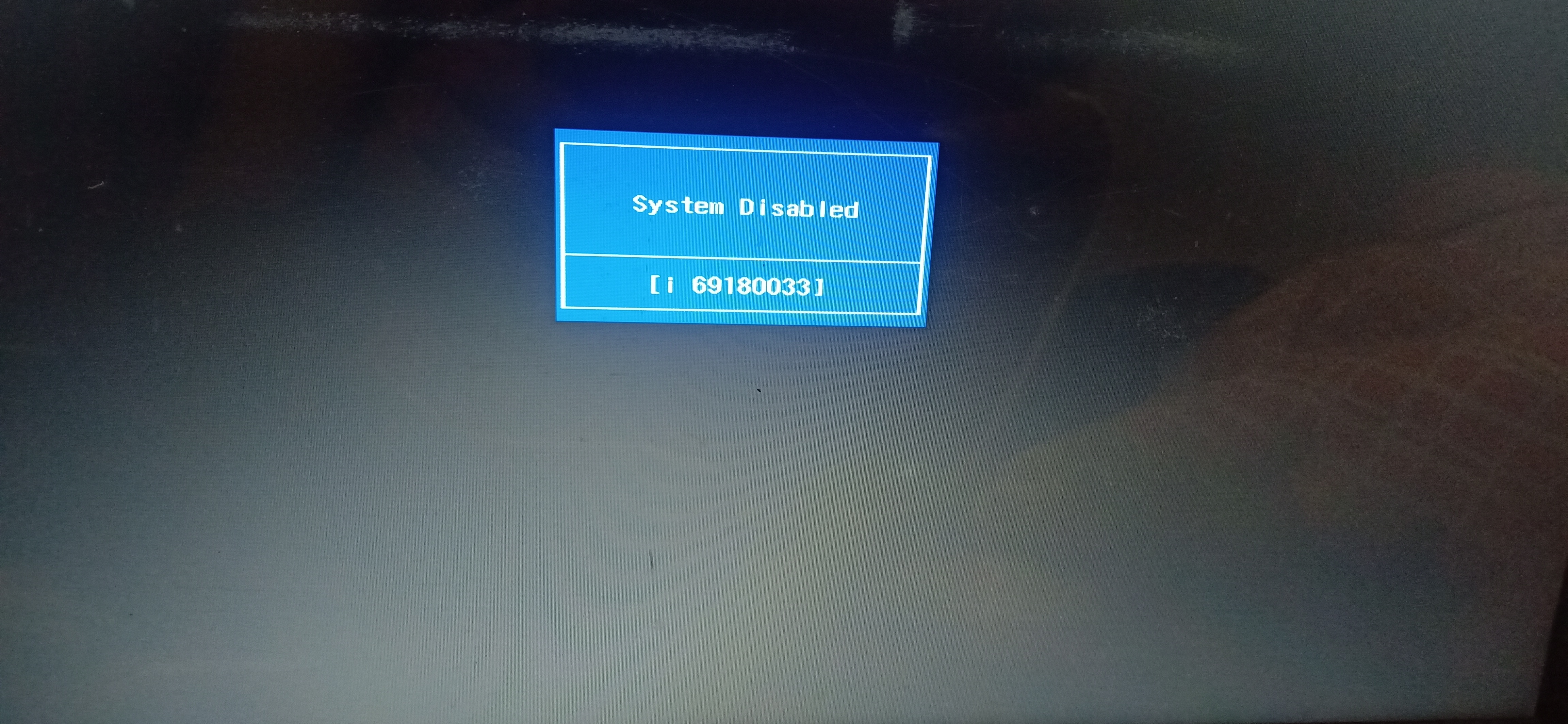 System Disabled - HP Support Community - 7481266