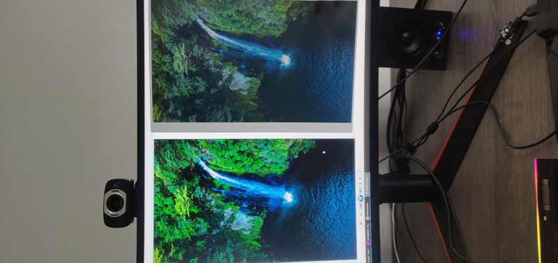 Left is monitor, right is printed version