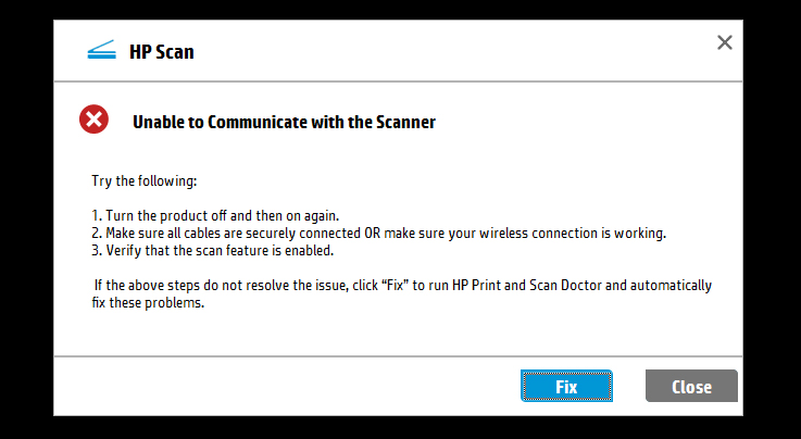 HP ENVY Photo 7855 - Won't scan from printer control panel - HP Support  Community - 7498514