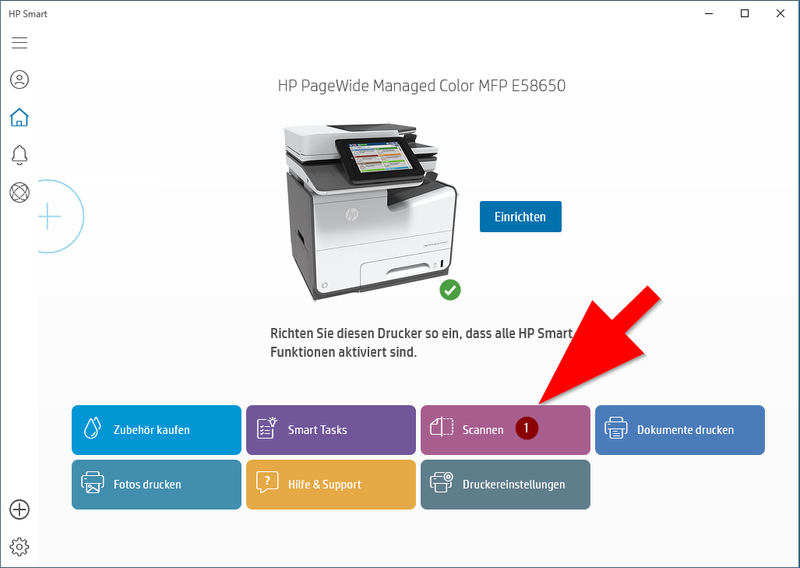 hp e58650 service access code
