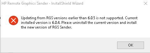 Cannot uninstall RGS 6.0.4 - HP Support Community - 7513009